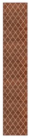 vidaXL Tapete/passadeira 80x600 cm castanho-escuro