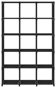 Unidade de prateleiras 15 cubos 103x30x175,5 cm tecido preto
