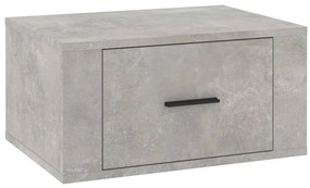 Mesas de cabeceira de parede 2 pcs 50x36x25 cm cinzento cimento