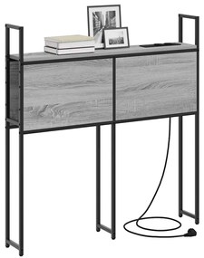 Cabeceira de armazenamento com cabeceira Sonoma cinzento 90 cm