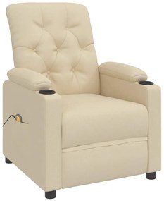 Poltrona de massagens tecido cor creme