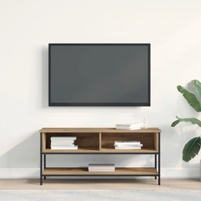 Estante de TV vidaXL Carvalho Artisan 100x35x45 cm Madeira e Aço
