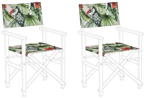 Conjunto de 2 capas multicolor motivo tucano para cadeiras CINE Beliani