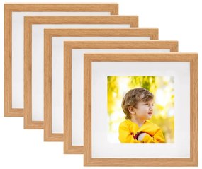 vidaXL Molduras 3D 5 pcs 28x28 cm para foto de 20x20 cm cor carvalho
