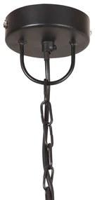 Candeeiro suspenso vintage indust. redondo 25 W 41 cm E27 preto