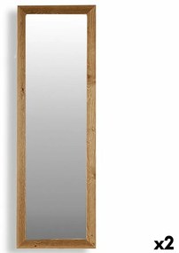 Espelho de Parede Canada Castanho Madeira Cristal 48 X 150 X 2 cm (2 Unidades)
