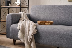 Conjunto de Sofás Noya – Cinzento – 3 Lugares: 220x87x70 cm, 1 Lugar: