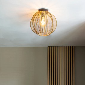 Luminária de teto industrial bronze com preto - Dong