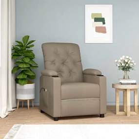 Poltrona de massagens elevatória couro artificial cappuccino