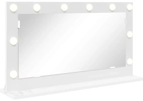 Espelho de Vanidade com Luzes LED Branco 80x45x18 cm