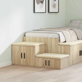 vidaXL Armário de arrumação 2 pcs Carvalho Sonoma 103 x 41 x 40 cm