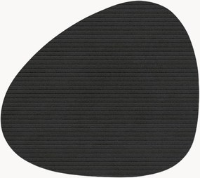 Bases para copos assimétricas em pele Corduroy, conjunto de 2