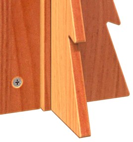 Árvore de Natal decorativa 49 cm pinho maciço castanho-mel