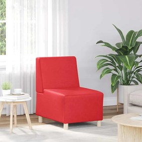 Poltrona 55 cm couro artificial vermelho
