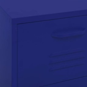 Armário de arrumação aço 42,5x35x101,5 cm azul-marinho