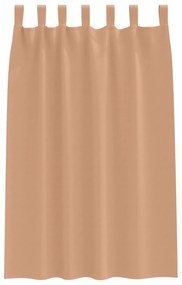 Cortinas opacas 2 pcs Castanho-claro 175 x 140 cm Poliéster