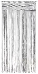 Cortina macramé 140x240 cm algodão antracite