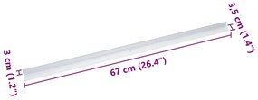 Perfis para degraus 10 pcs Prateado 67 cm Alumínio
