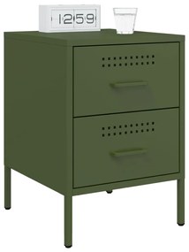 Mesa de cabeceira 36x39x50,5 cm aço verde azeitona