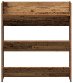 Armários para Sapatos de Parede 2 pcs Madeira antiga