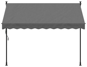 Toldo retrátil 250x150 cm tecido e aço antracite