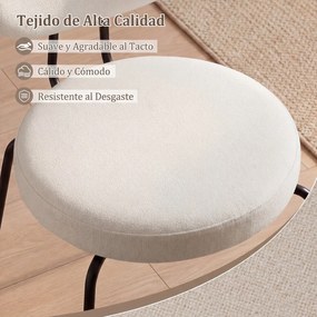 Conjunto de 2 cadeiras de jantar com assento e encosto almofadados, Estrutura em metal, capacidade de 150 kg, para restaurante ou sala de estar, cor c