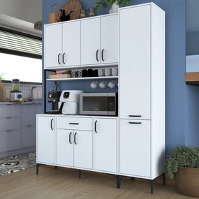 Armário Multiusos JE134 – Branco – 160x198,6x40 cm