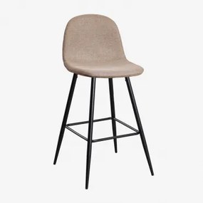 Banqueta Alta Glamm Preto & Toupeira & ↑75 Cm - Sklum