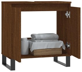 Armário casa banho 58x33x60 cm deriv. madeira carvalho castanho