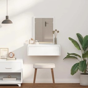 Banco de Maquiagem Suspenso vidaXL Branco 60x40x70 cm