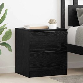 vidaXL Armário de Cabeceira 2 pcs Carvalho preto 45 x 39 x 50 cm