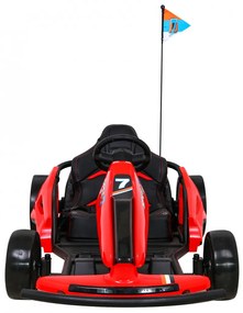 Kart elétrico para Crianças 24V SPEED 7 DRIFT KING Rodas Frente EVA, Rodas Atras Plastico, Assento de couro Vermelho