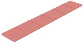 Painel de parede 12 pcs 90x15 cm veludo 1,62 m² rosa