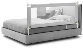 Barra de Segurança de cama para crianças com bolso lateral e altura ajustável 72,5-101,5 cm Cinzento
