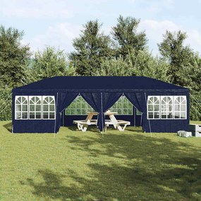 Tenda de Festa com 12 Lados Azuis 8x4 m PE