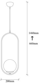 Chandelier Mudoni – Preto e Branco – 20 x 15 cm
