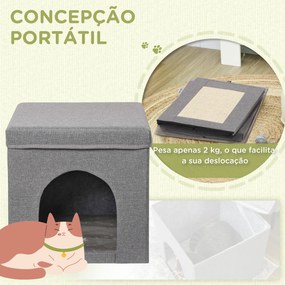 PawHut Casa para Gatos Cama para Gatos Casa para Gatos com Placa de Ar