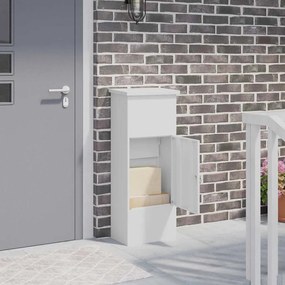 vidaXL Caixa para entrega de pacotes Branco 44,5 x 29 x 110,5 cm Aço