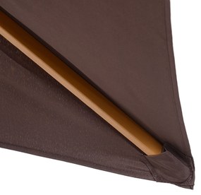 Chapéu de Sol de Jardim com Sistema de Polia Teto Ventilado e Mastro d