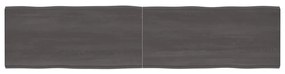 vidaXL Tampo de mesa com bordas vivas maciço tratado castanho-escuro