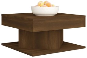 Mesa centro 57x57x30 cm derivados de madeira carvalho castanho