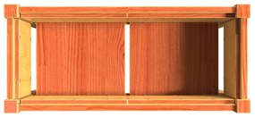 Floreira jardim c/ pernas 70x31x70cm pinho maciço castanho cera
