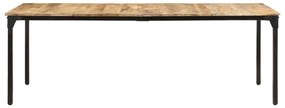 Mesa de jantar 220x100x76 cm madeira de mangueira áspera