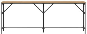 Mesa de Consola Carvalho Artesanal 200x29x75 cm Madeira
