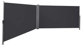 Toldo lateral retrátil para varanda com proteção solar. | SONGMICS | cinzento fumado | GSA320G.