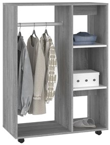 Roupeiro 80x40x110 cm derivados de madeira cinzento sonoma