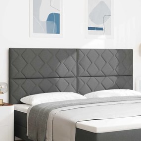 vidaXL Cabeceira Cinza Escuro, Design de Blocos de Diamante, 200 cm em Tecido