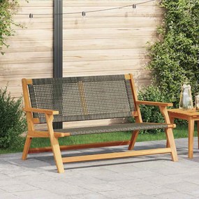 vidaXL Banco de Jardim Cinza 122x76x73.5 cm Madeira Sólida de Acácia