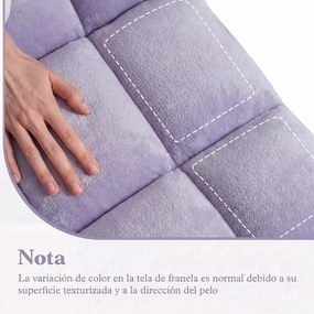 Cadeira de Chão Dobrável, 104 x 53 x 15 cm, Encosto Ajustável em 14 Posições, Roxo-claro