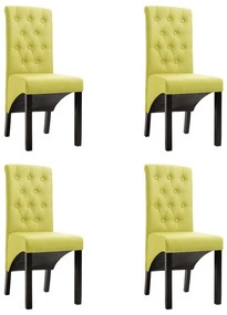 vidaXL Cadeiras de jantar 4 pcs tecido verde